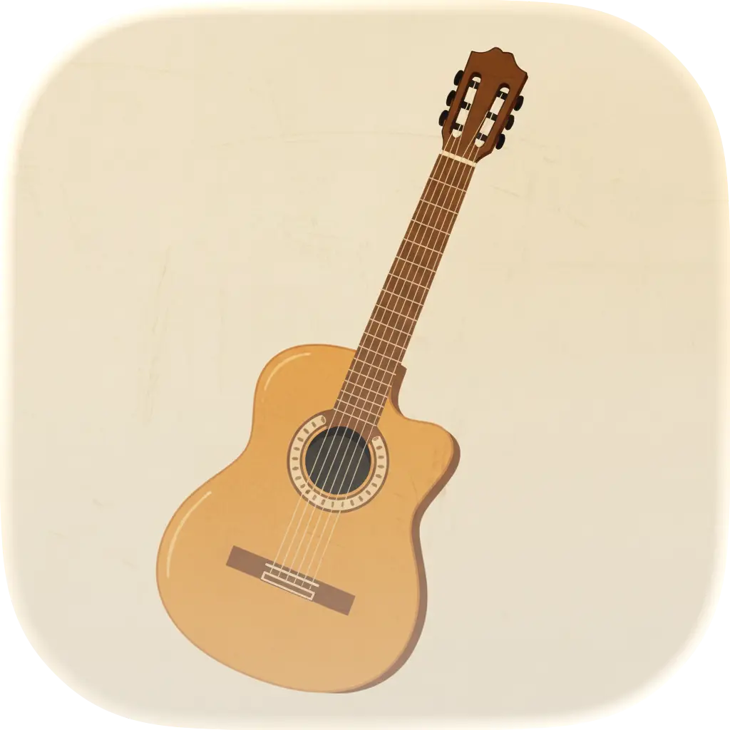 Classical Guitar Flash Cards App Icon